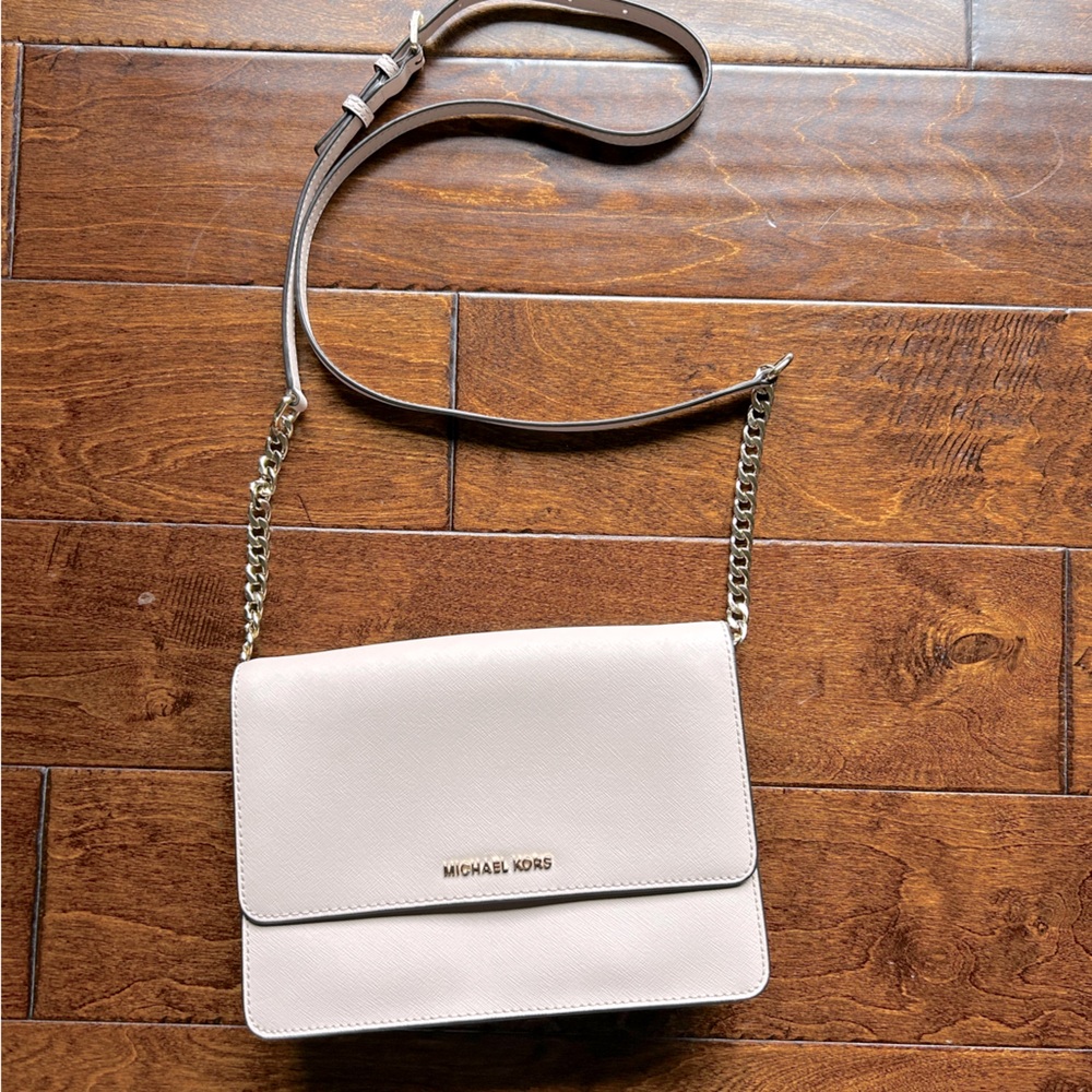 Michael Kors light pink crossbody purse